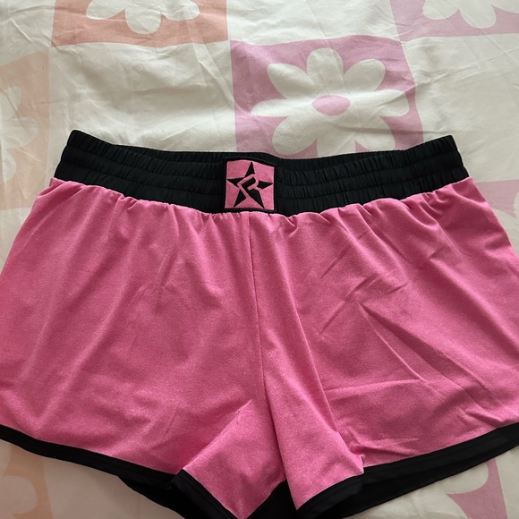 Rebel Athletics Cheer practice wear pink and black bra top & shorts - Picture 3 of 3